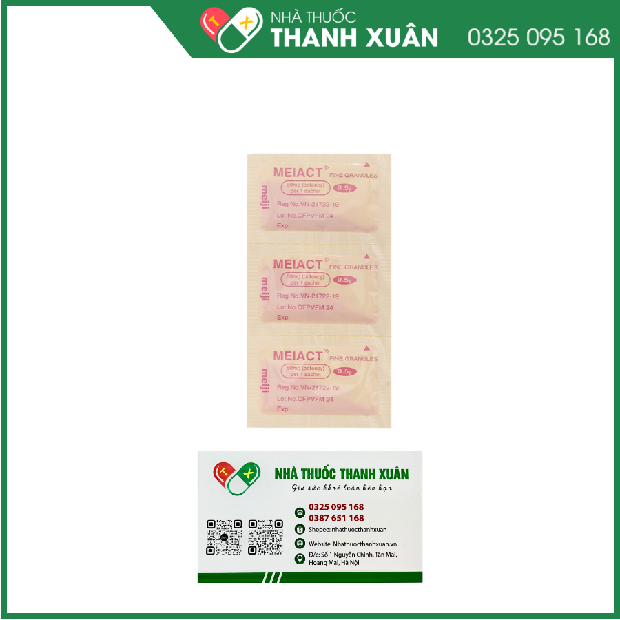 Thuốc bột Meiact Fine Granules 50mg trị nhiễm khuẩn
